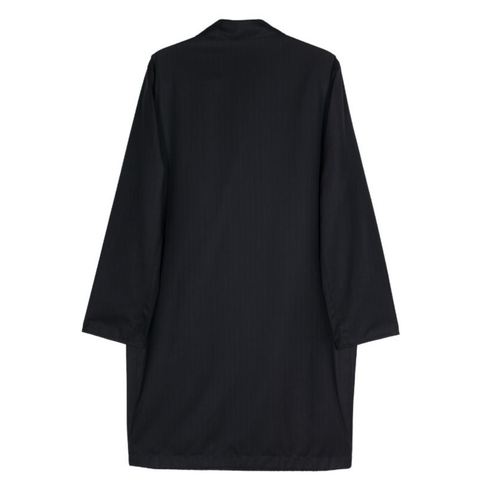 QUINCE • Black Comfort Stretch Trench Coat - Picture 3 of 8